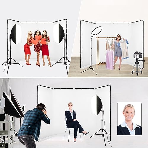 787ft x 1312ft White Photography Backdrop with Stand