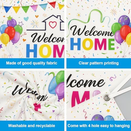 Welcome Home Backdrop Banner for Party Decorations