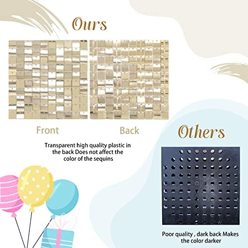 Shimmer Backdrop Light Gold Square 3ftx6ft for Events