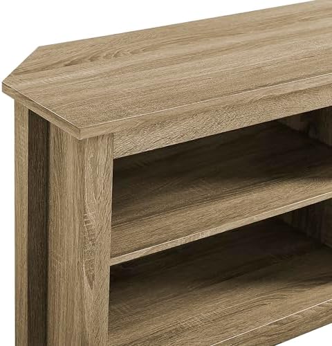 Walker Edison Maxwell Classic 2 Shelf Corner TV Stand