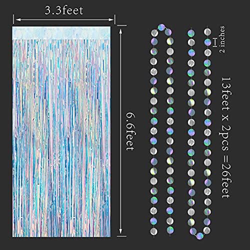 Cheerland Iridescent Tinsel Backdrop Curtain Set