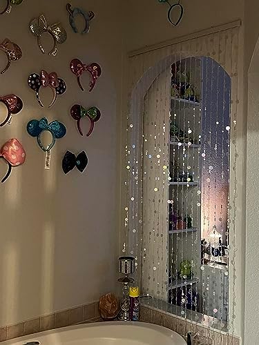 FlavorThings Silver Bubble Beaded Curtain 3x6