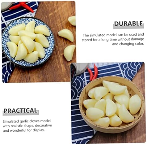 IMIKEYA Realistic Artificial Garlic Cloves for Kitchen Photography and Display