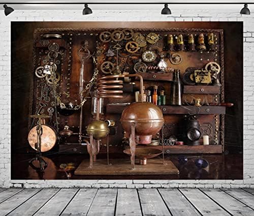 BELECO 9x6ft Vintage Steampunk Distiller Backdrop