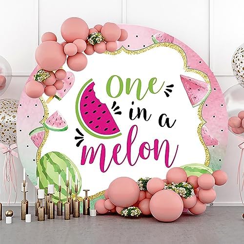Renaiss 7x7ft Watermelon Round Photo Backdrop