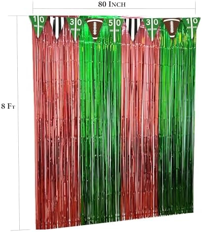 GiftExpress 3 Pk Football Fringe Curtain Decor