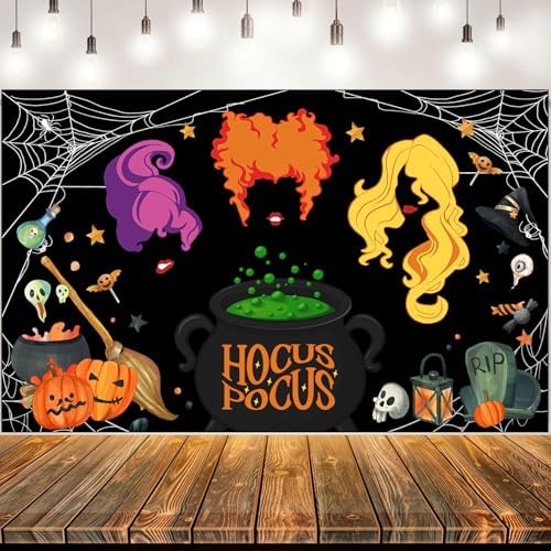 Hocus Pocus Halloween Backdrop Banner 44x72 Inches