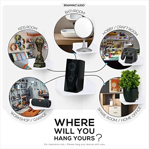 BRAINWAVZ 65 In Corner Shelf Mount Holder