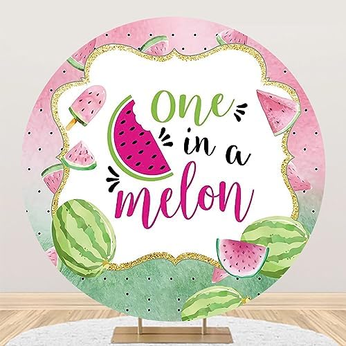 Renaiss 7x7ft Watermelon Round Photo Backdrop