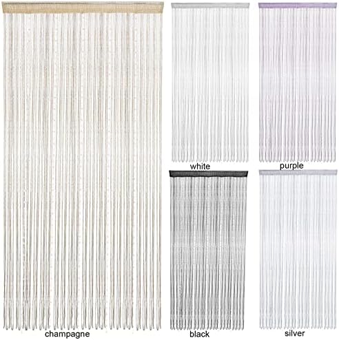 Champagne Beaded String Curtain for Doorway 36x77 Inch