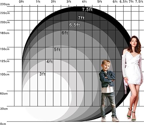 Leowefowa 72x72ft Round Photography Backdrop
