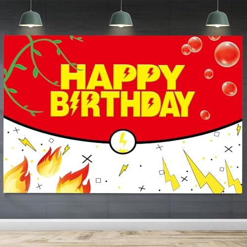 Cute Cartoon Birthday Backdrop for Kids
