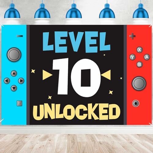 Level 10th Birthday Party Decor Background