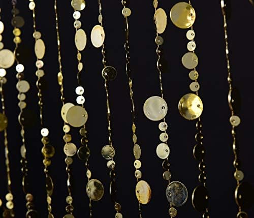 FlavorThings Gold Bubble Beaded Curtain 3 x 6