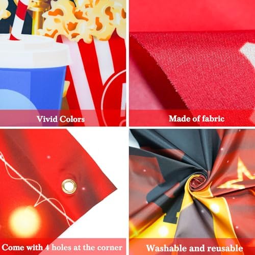 Movie Night Party Decor Red Carpet Event Banner