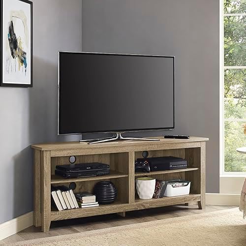 Walker Edison Maxwell Classic 2 Shelf Corner TV Stand