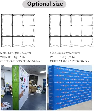 Customizable Tension Fabric Display Backdrop 75x10ft