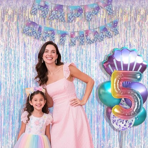 Iridescent Party Decorations Fringe Backdrop