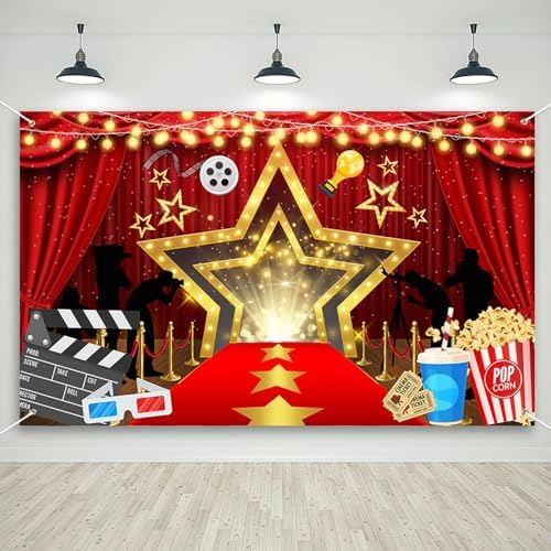 Movie Night Party Decor Red Carpet Event Banner