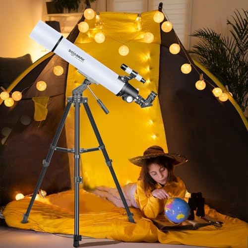SOLOMARK High Powered 80mm Refractor Telescope for Adults Beginners