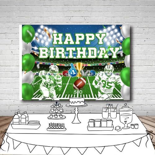 AIBIIN Football Birthday Party Backdrop 7x5ft