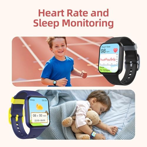 Parsonver Kids Smart Watch for Boys Girls Ages 6-12 Blue
