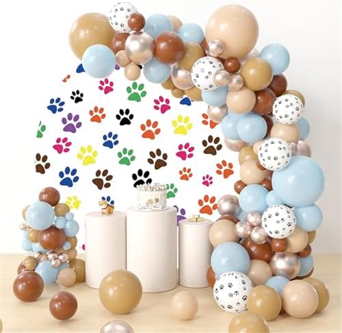 Renaiss 7x7ft Round Pet Paws Backdrop Cover