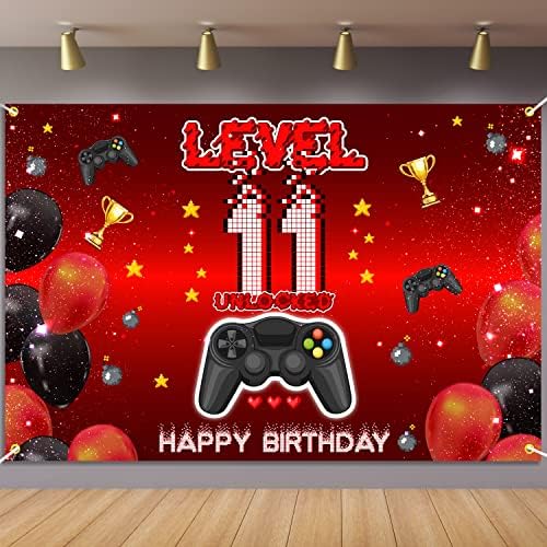 Level 11 Unlocked Birthday Backdrop Banner