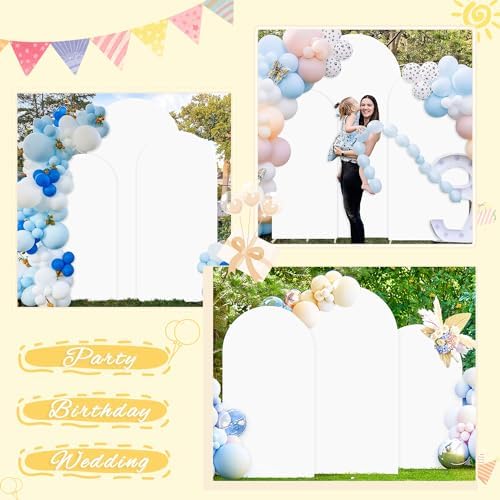 White Stretchy Arch Covers Set of 3 for Wedding