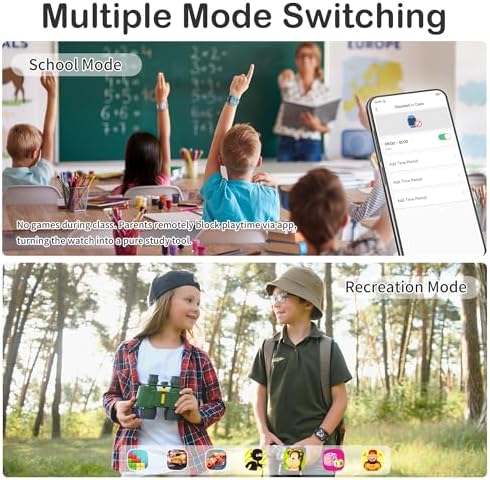 Tixpc 4G Kids Smart Watch with GPS and SOS Features Black