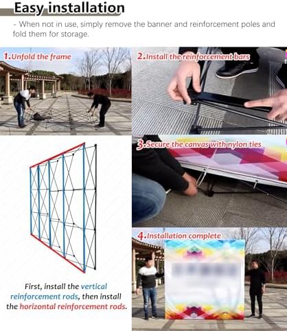 Portable Collapsible Tension Fabric Backdrop Frame Stand 23m x 38m