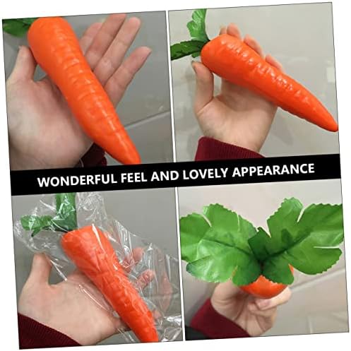 4pcs Lifelike Simulation Carrots Artificial Vegetable Decor Posing Props