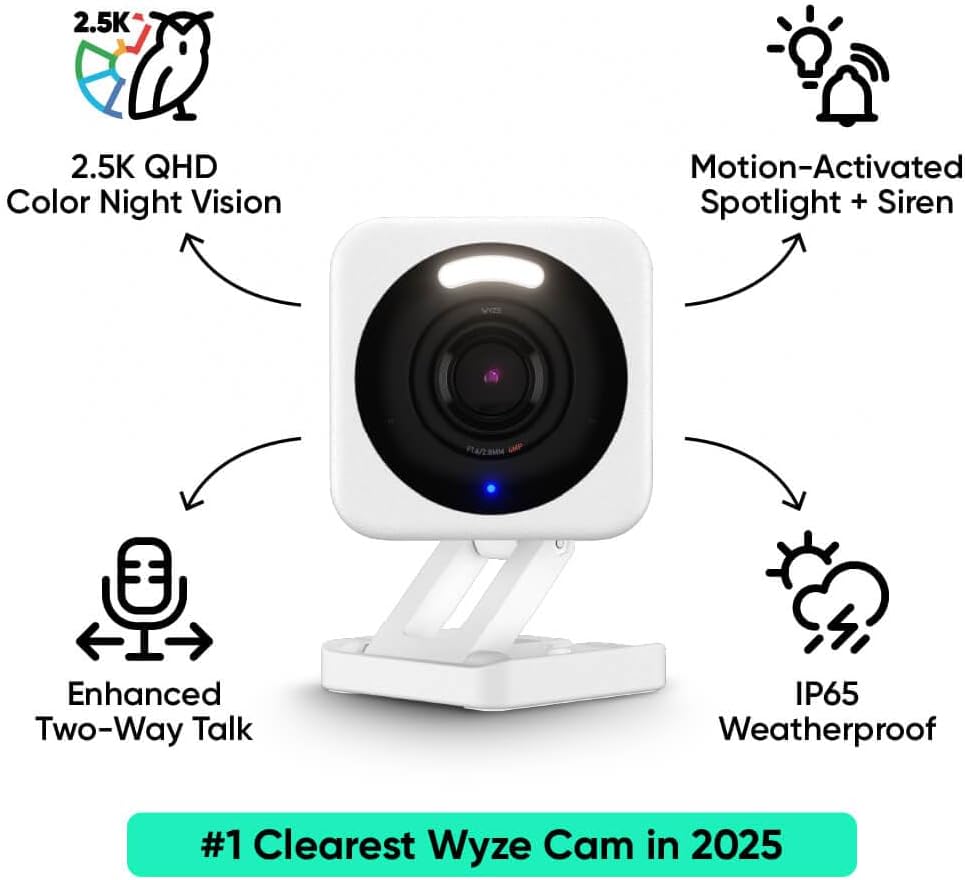 Wyze Cam v4 25K QHD Smart Security Camera