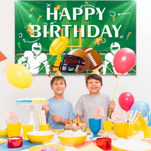 Football Party Backdrop 71x43 for Birthday Celebrations