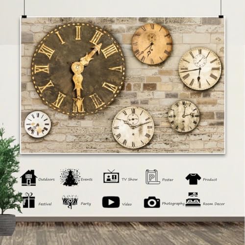 Vie Savaran 6x4ft Vintage Clock Backdrop