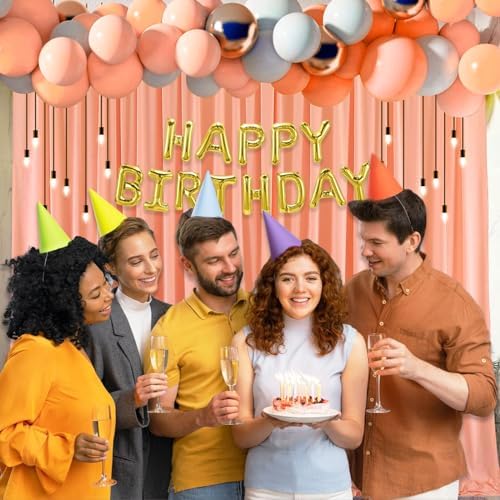10 x 10 Feet Rose Gold Backdrop Curtains for Parties