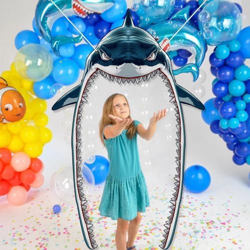 Ocean Theme Shark Party Decor Background Banner
