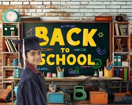Back to School Backdrop 10x8ft Photo Studio Background for Parties