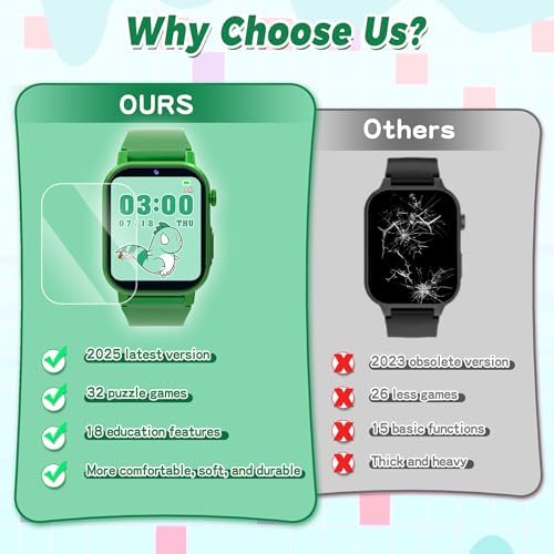 Kids Smart Watch with 32 Puzzle Games and HD Touch Screen