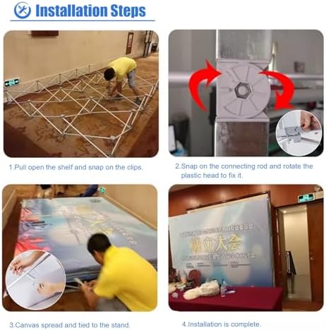 Foldable Aluminum Tension Backdrop Stand for Trade Shows and Events