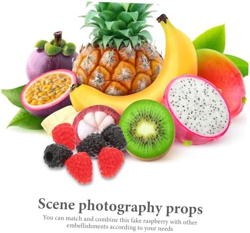 Amosfun 6Pcs Artificial Raspberry Posing Props