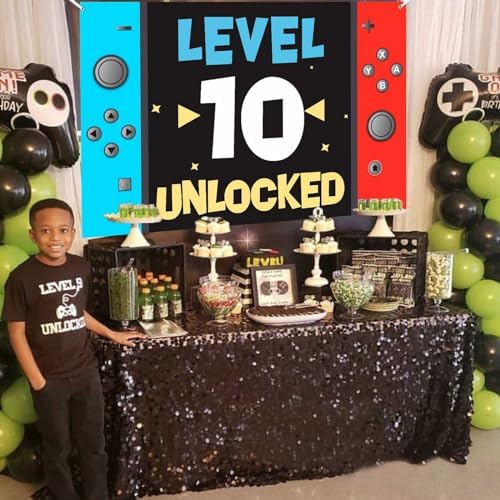 Level 10th Birthday Party Decor Background