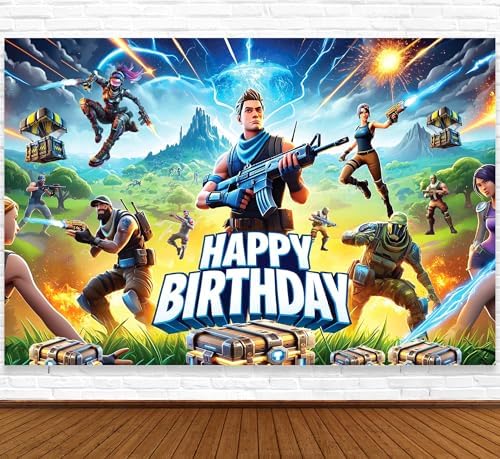 IndoTribe Gaming Birthday Backdrop 6x4ft Decorations