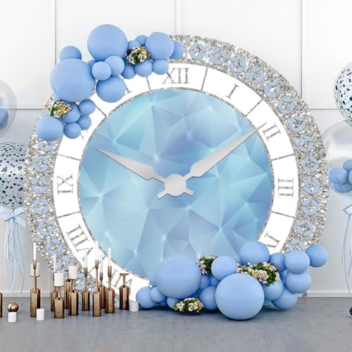 75x75ft Crystal Blue Round Backdrop for Events