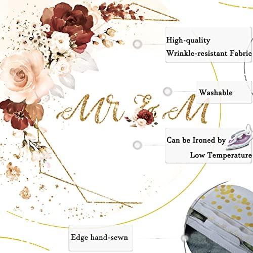 Mr Mrs Engagement Decor Backdrop 7x5ft Pink Floral Wedding