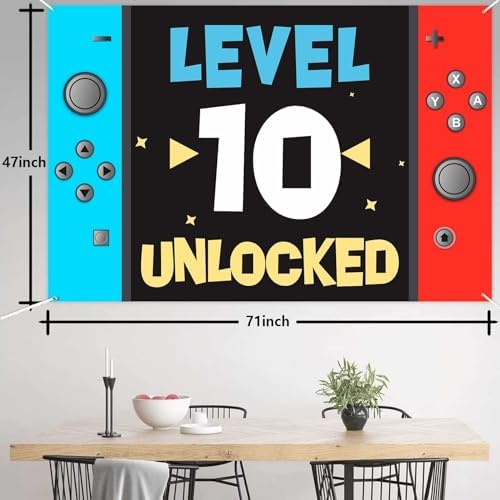 Level 10th Birthday Party Decor Background