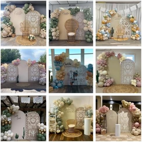 Mexican Fiesta Beige Brown Cactus Arch Backdrop Cover