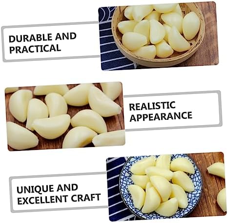 Mobestech 10pcs Realistic Artificial Garlic Cloves Posing Props