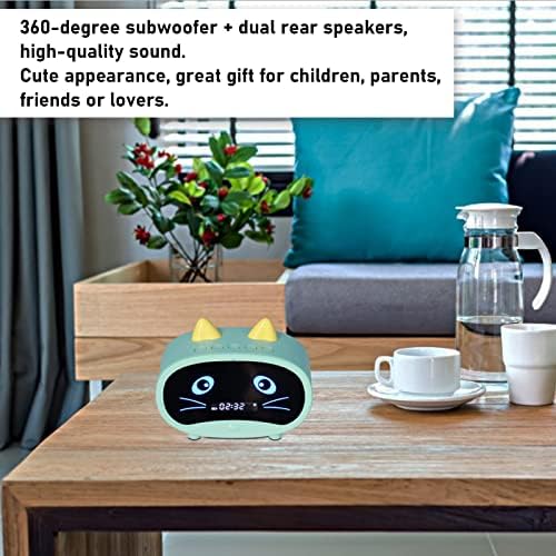 Cute Cat Ear Bluetooth Speaker with Dual Alarm