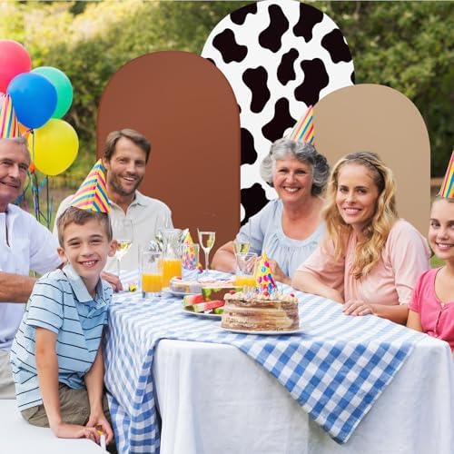 3 Sets Cow Theme Party Arch Backdrop Cover - Brown